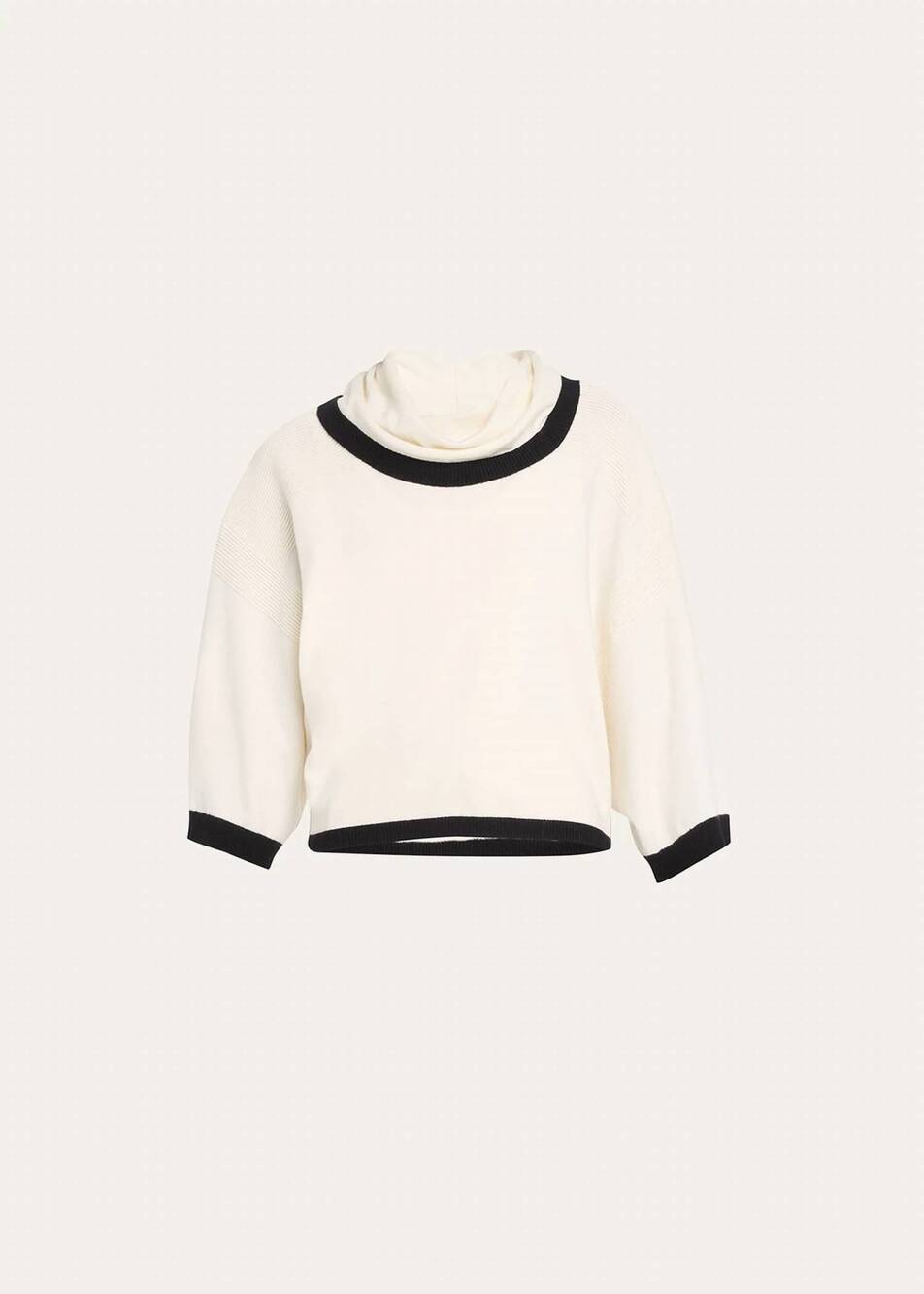 NEW BLANC NOIR women's portola cowl neck sweater in white alyssum